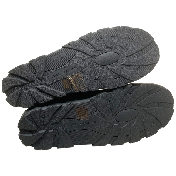 NEW Lucky Brand Dweller Black Suede Faux Shearling Ankle Booties Boots Sz 9 NWOB - Picture 8 of 9